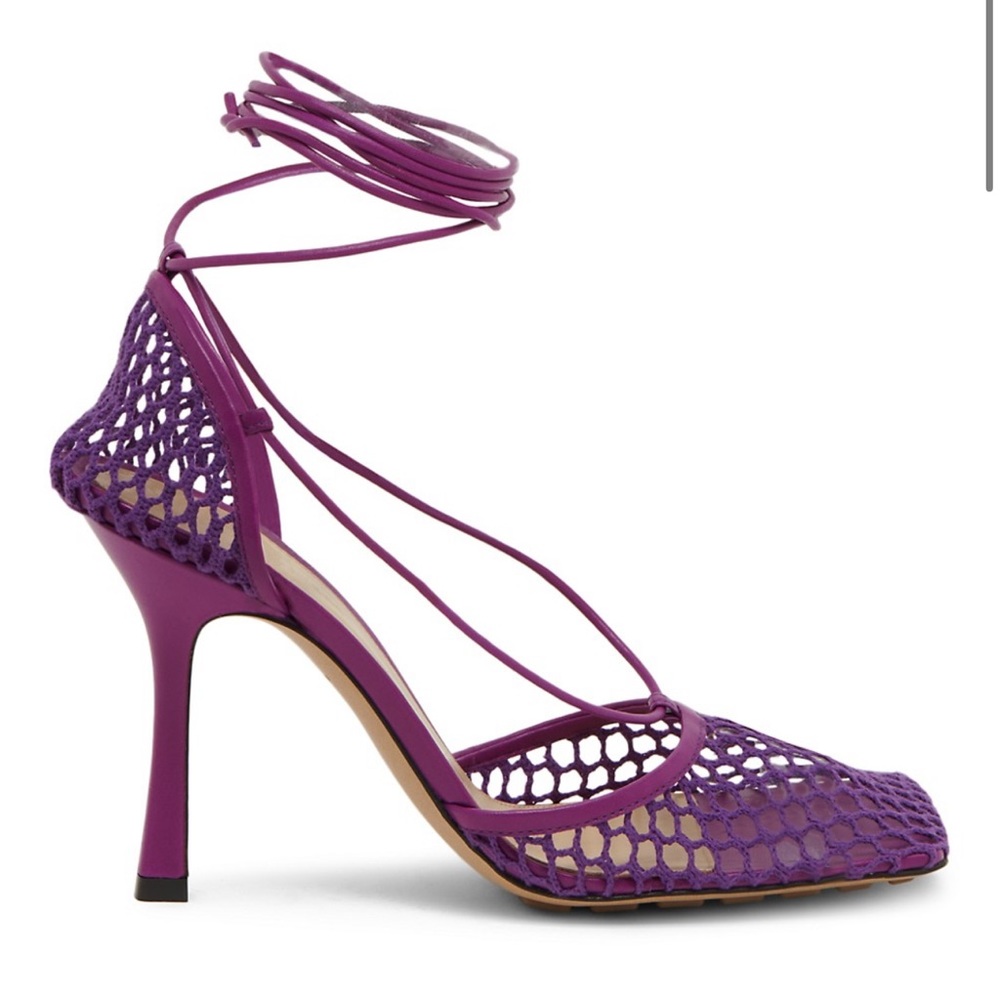 Bottega Veneta Purple Lace Heels